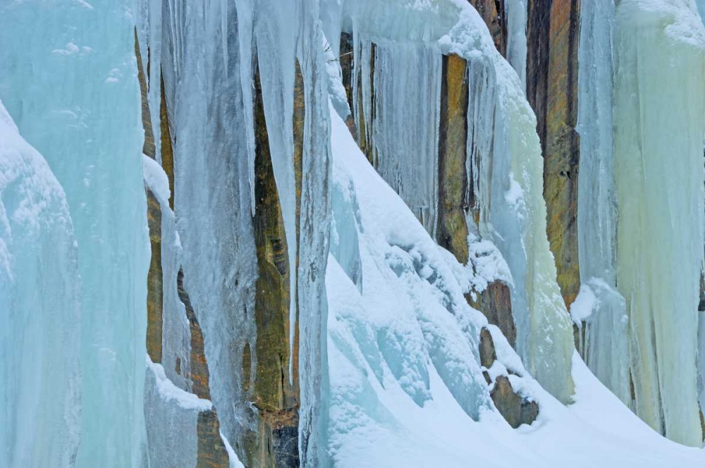 Canada, Baysville Ice from frozen waterfall art print by Mike Grandmaison for $57.95 CAD